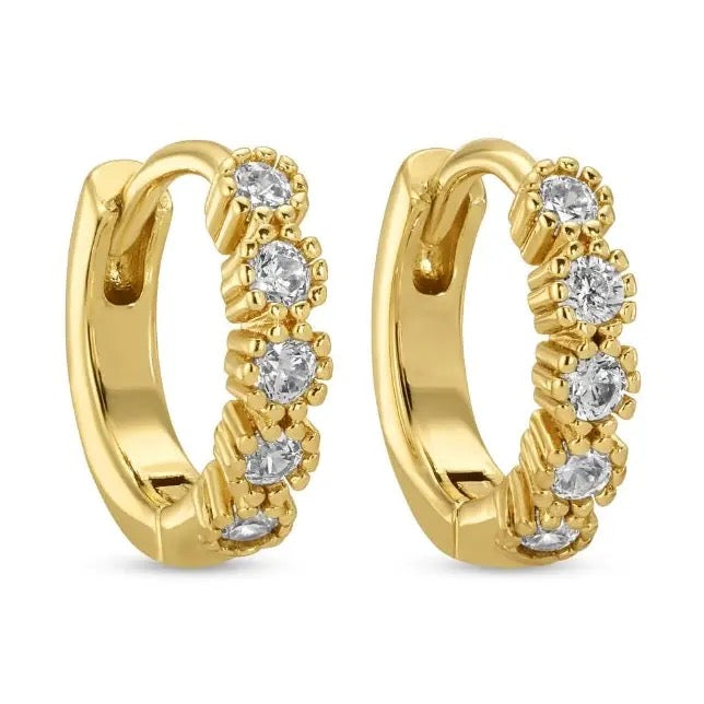 Petite CZ Huggies - Gold