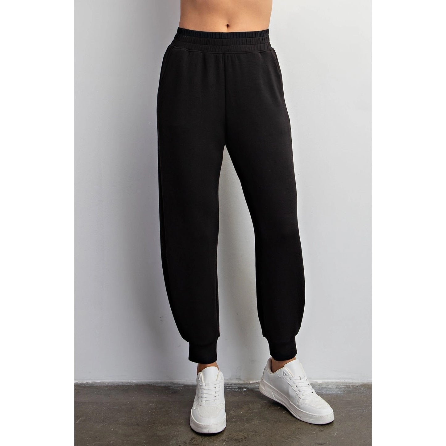 Black Scuba Jogger Pants