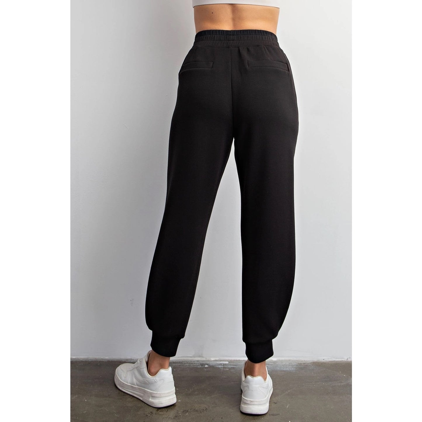 Black Scuba Jogger Pants