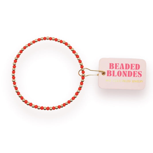 Beaded Blondes Bright Red Demi Bracelet