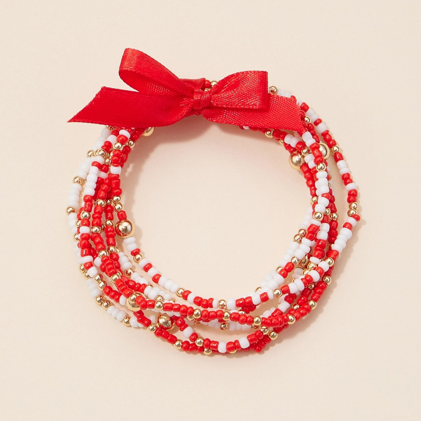 Game Day Seed Beaded Bracelet Set