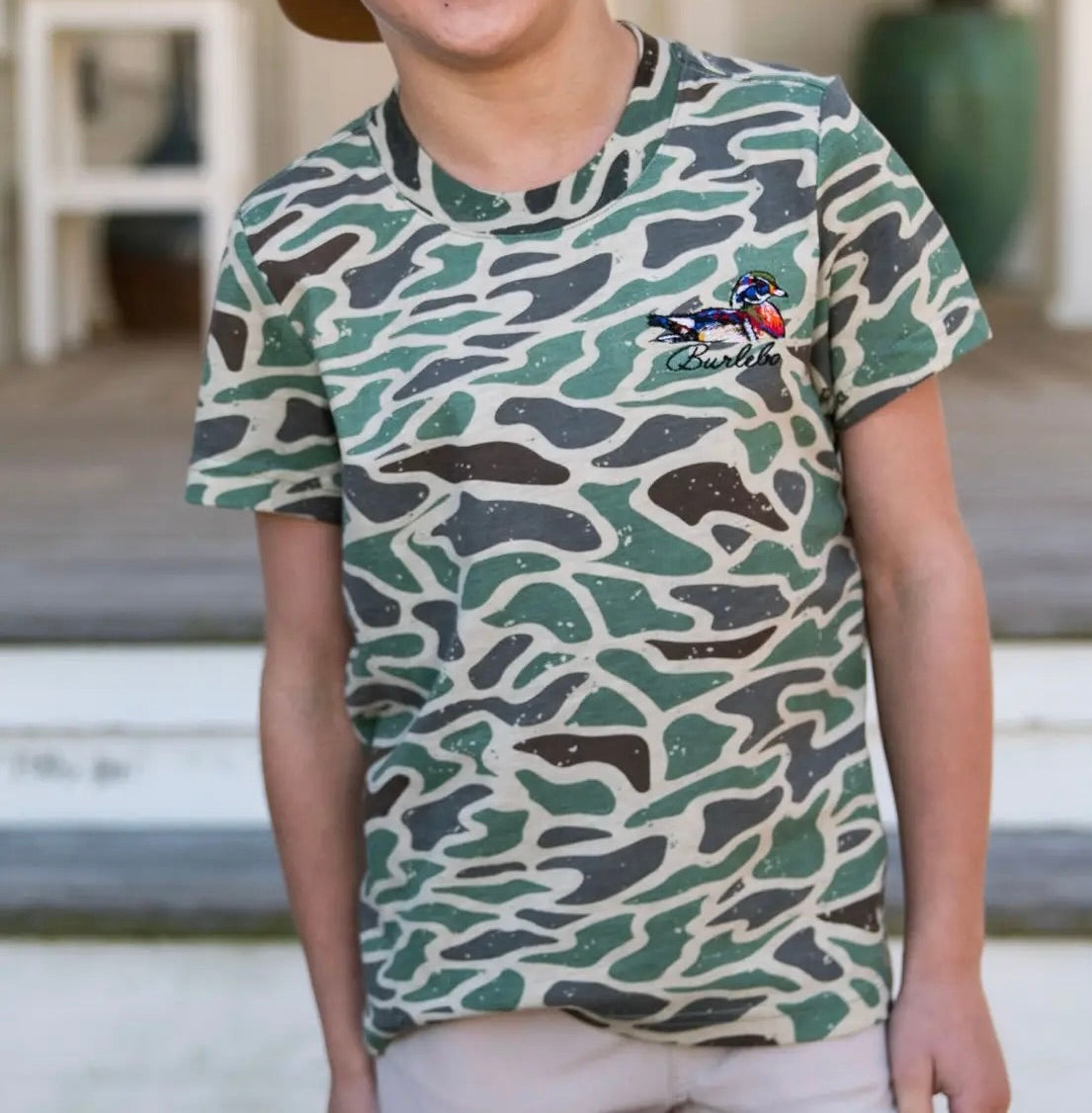 Burlebo Youth Retro Duck Camo Tee