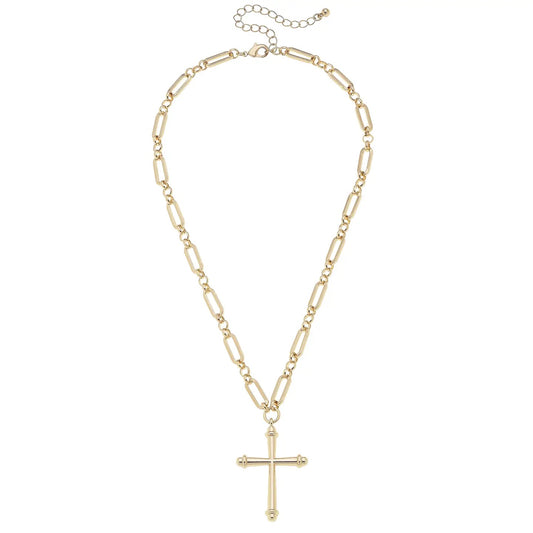 Esther Cross Linked Necklace Gold