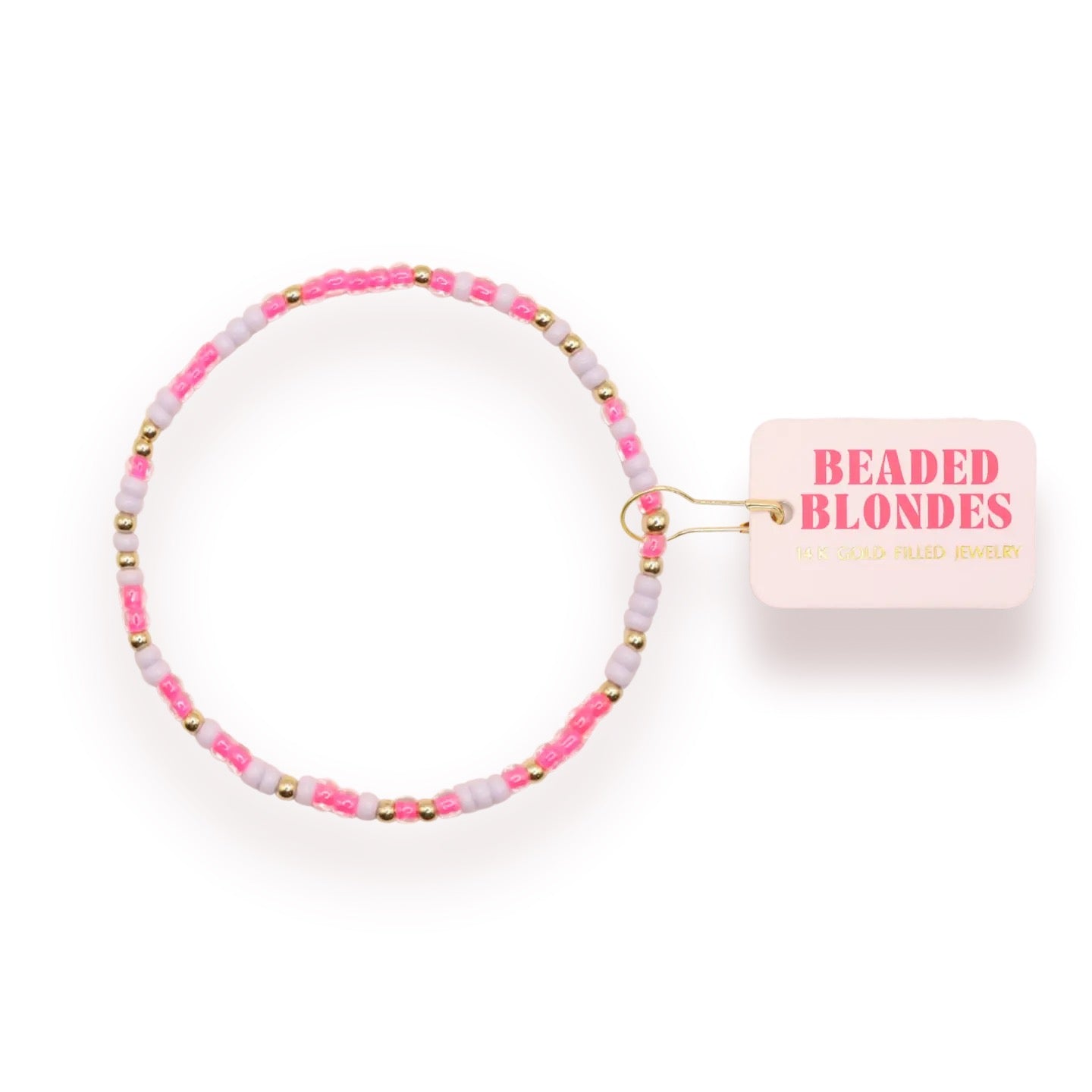 Beaded Blondes Hot Pink & Lilac Sprinkle Bracelet