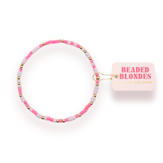 Beaded Blondes Hot Pink & Lilac Sprinkle Bracelet