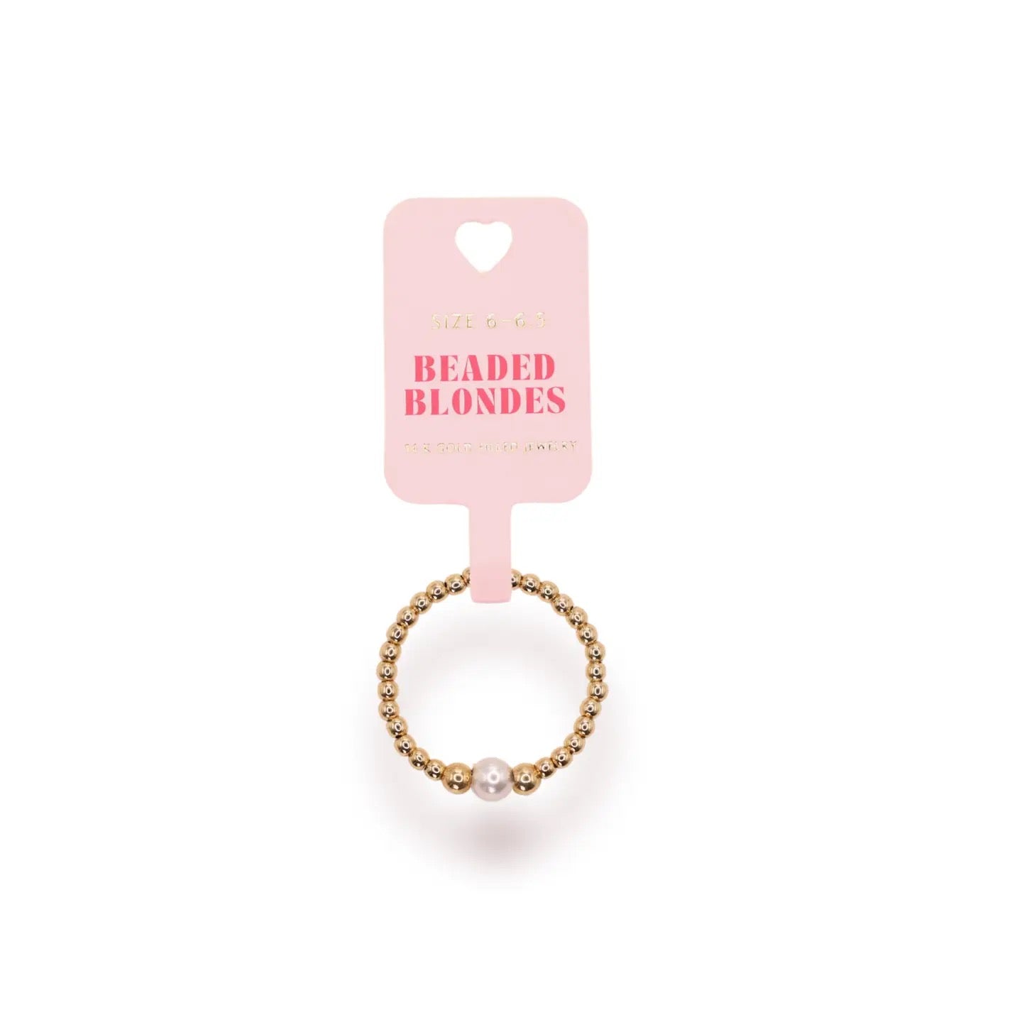 Beaded Blondes Sutton Pearl Ring in Gold