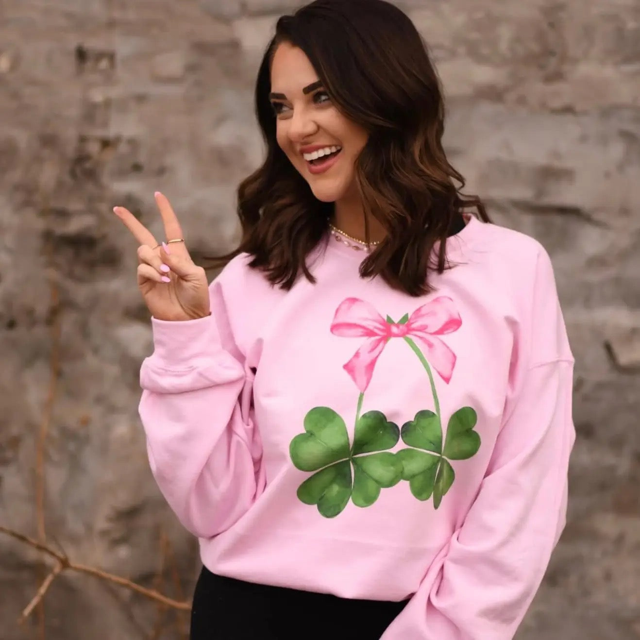 Clover Bow Sweatshirt