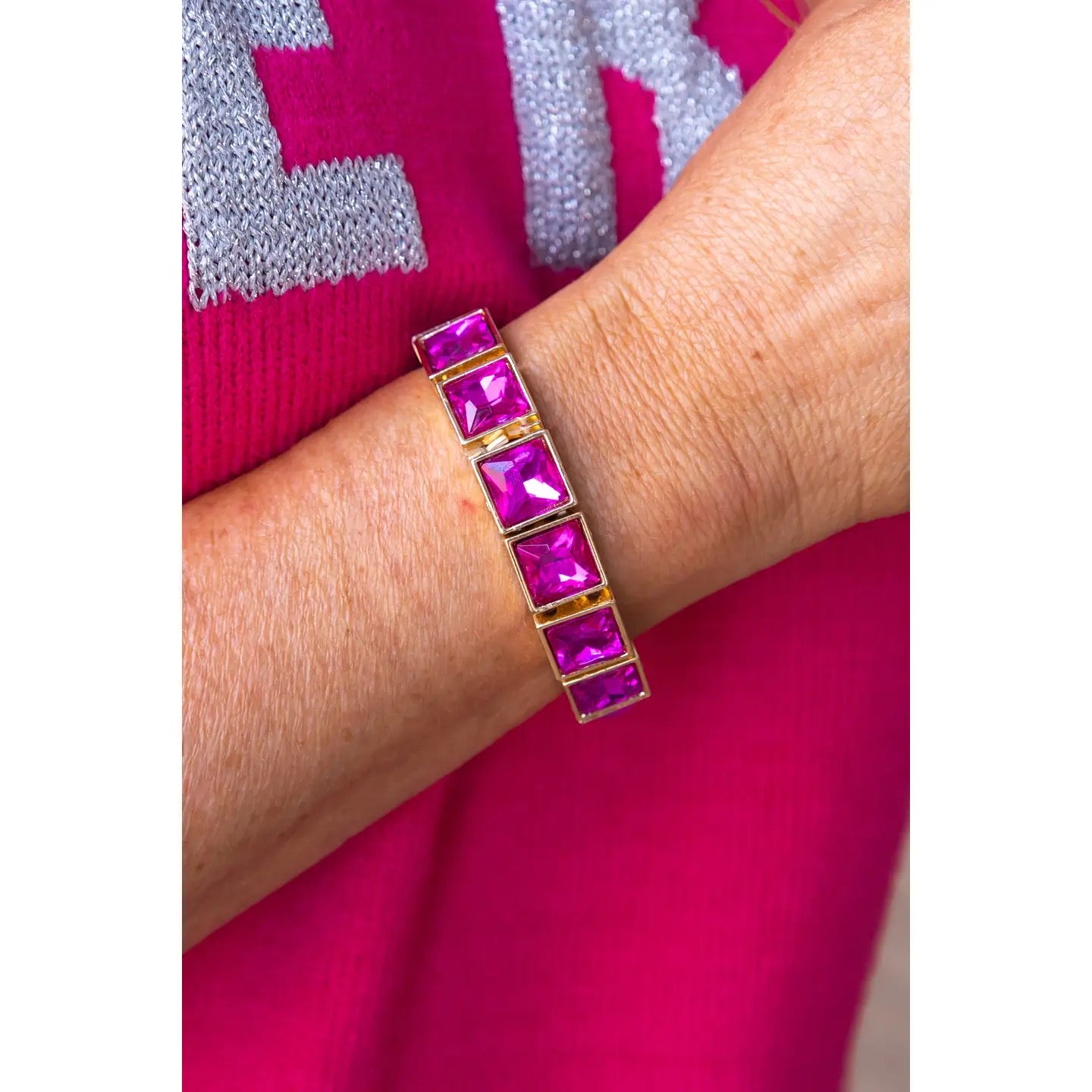 Date Night Pink Stone Bracelet