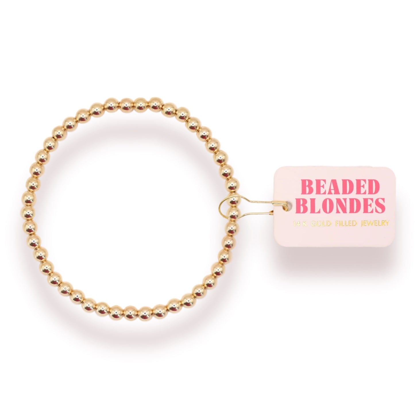 Beaded Blondes 4MM Gold Beaded Bracelet