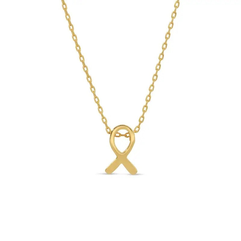 Ribbon Of Hope Necklace - Gold