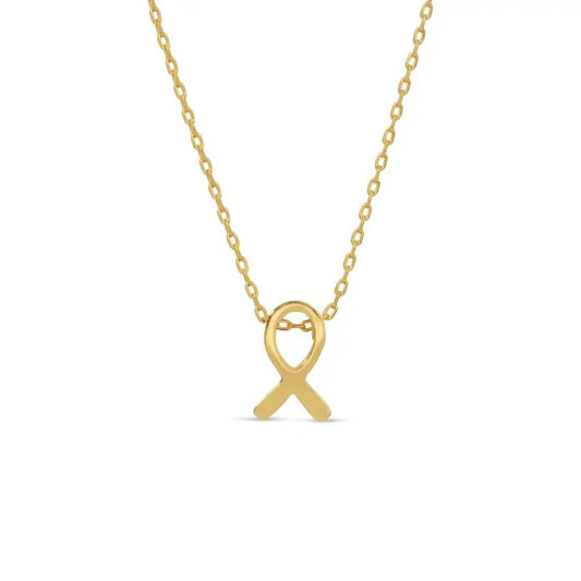 Ribbon Of Hope Necklace - Gold