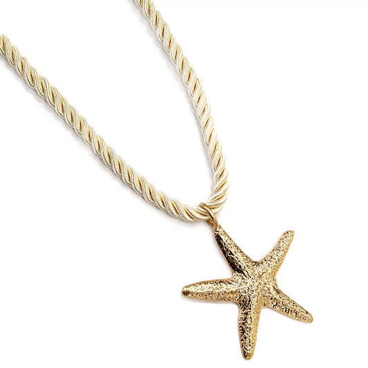 Wrapped Cord with Starfish Charm Necklace