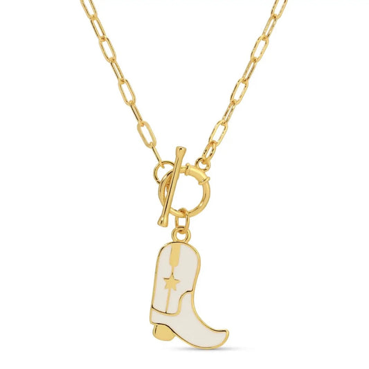 Cowgirl Pendant w/ Toggle Closure - Gold