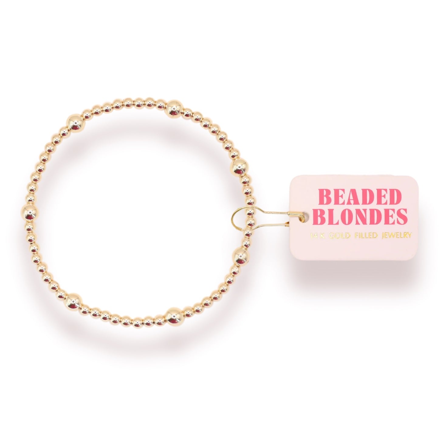Beaded Blondes Olive Bracelet in Gold