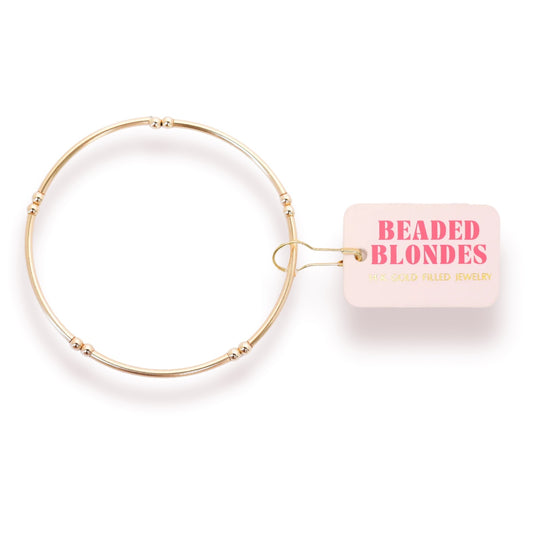 Beaded Blondes Mollie Bar Bracelet in Gold