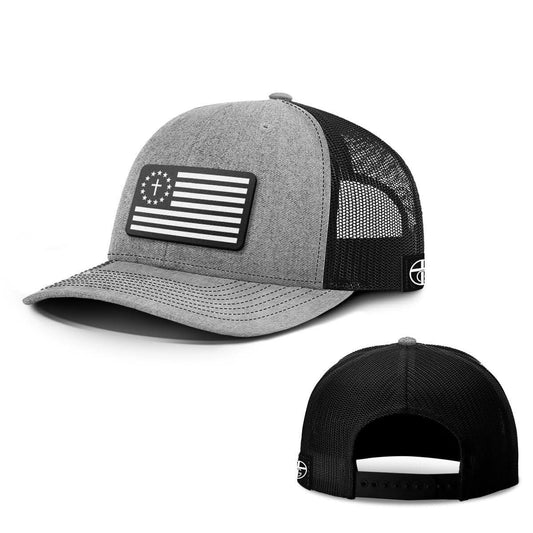 One Nation Under God SnapBack Trucker - Heather White