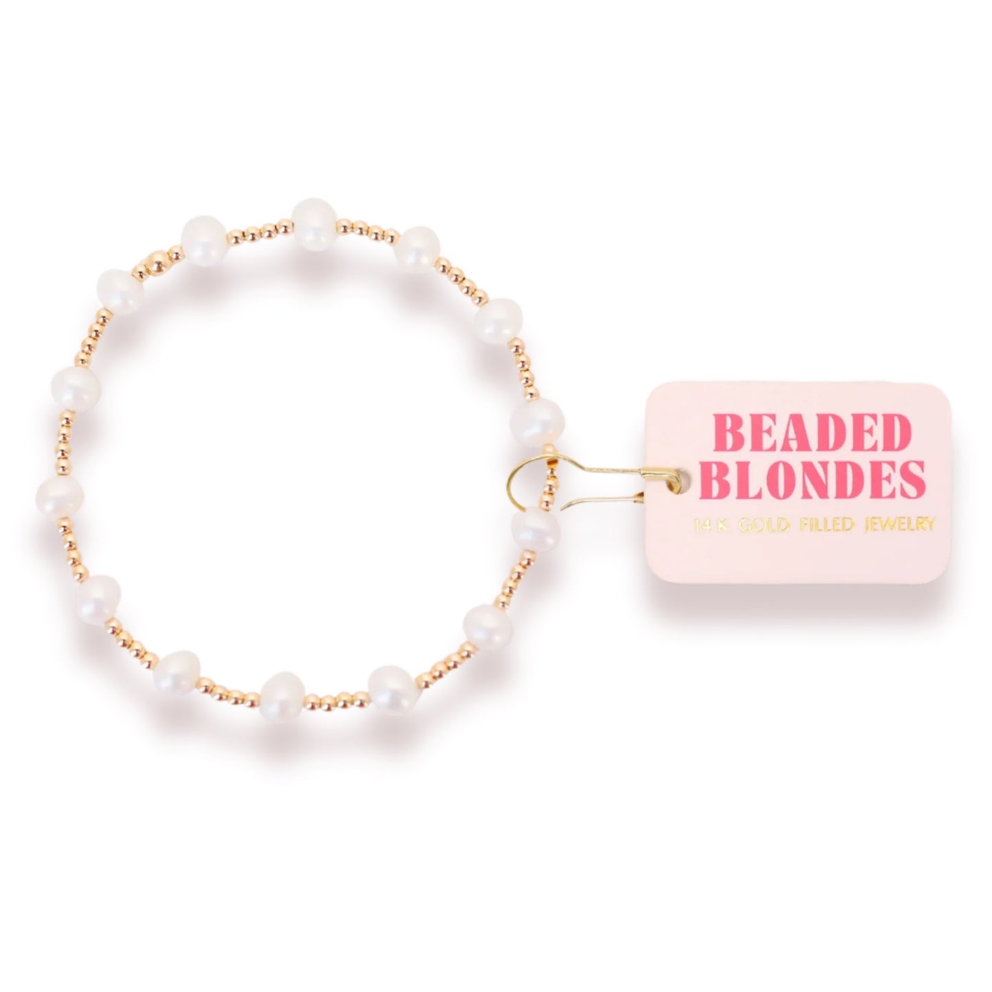 Beaded Blondes Lolo Pearl Bracelet in Gold