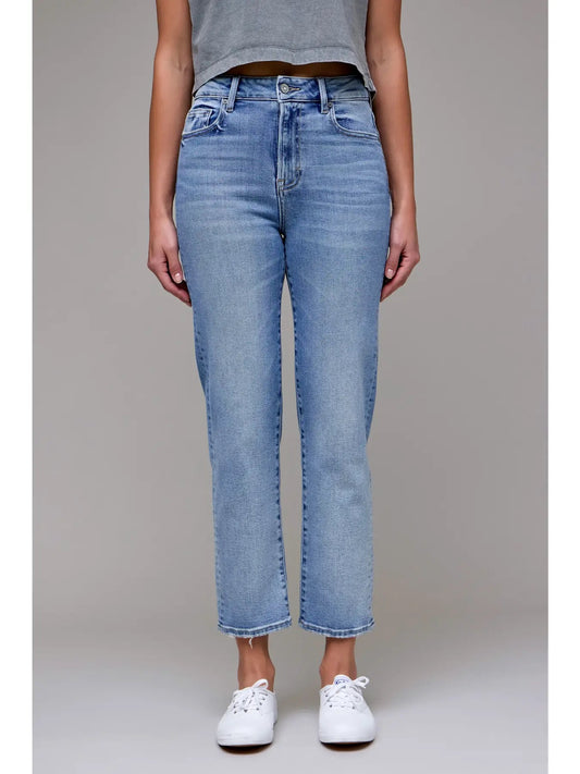 Hidden Medium Dark High Rise Classic Straight Jeans