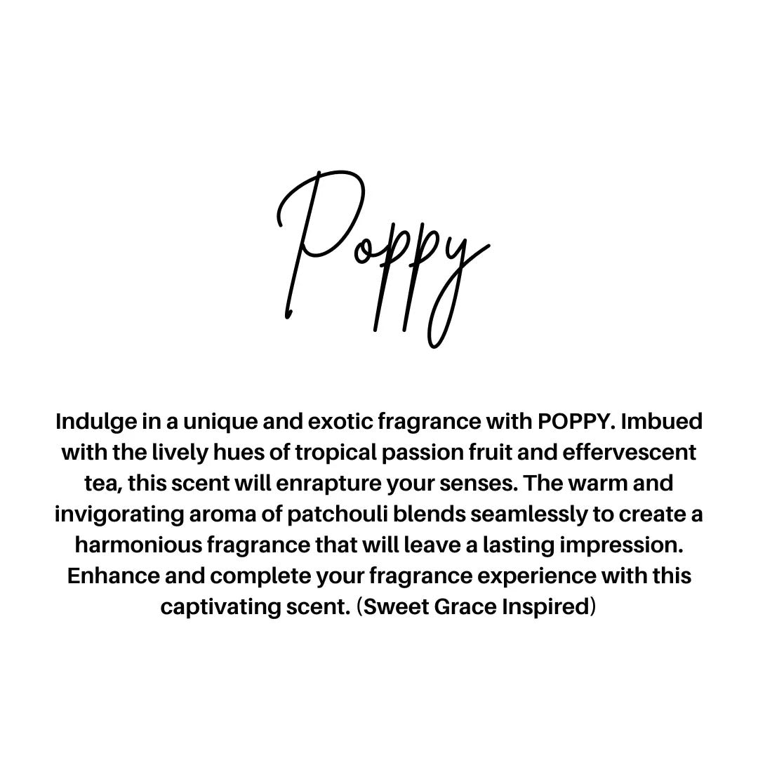 Hollowood Poppy Three Wick Candle