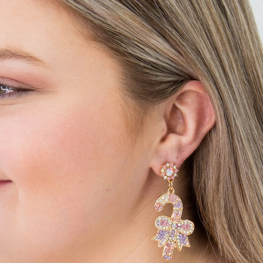 Pastel Candy Cane Earrings
