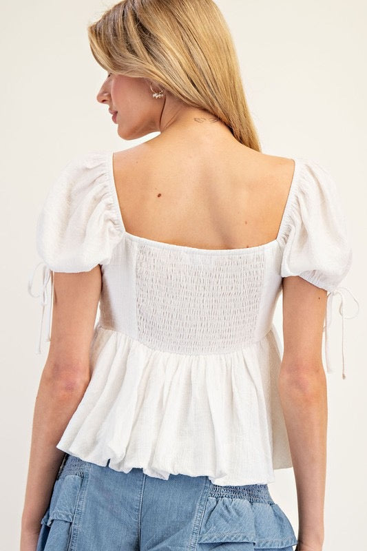 Flowy Puff Sleeve Top