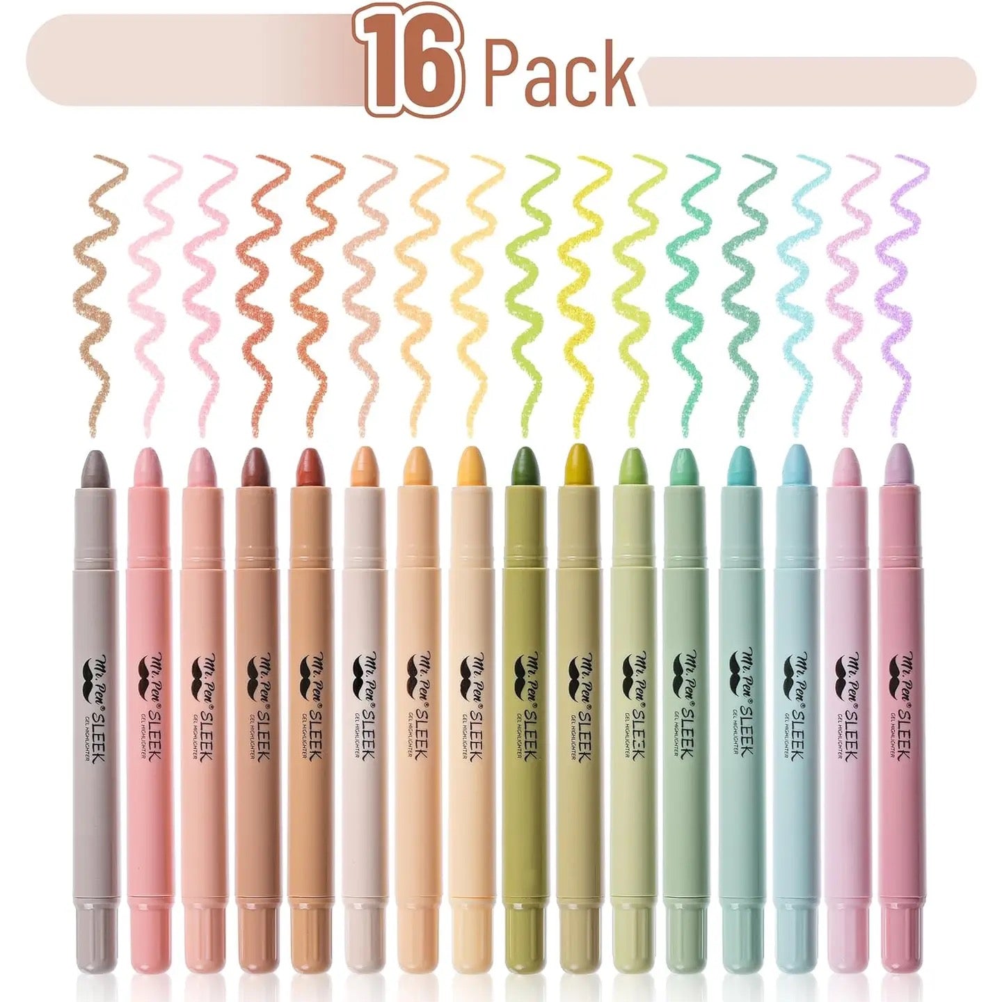 Mr. Pen Gel Highlighter Set 16 pack