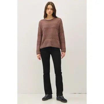 Chocolate Fisherman Crochet Sweater