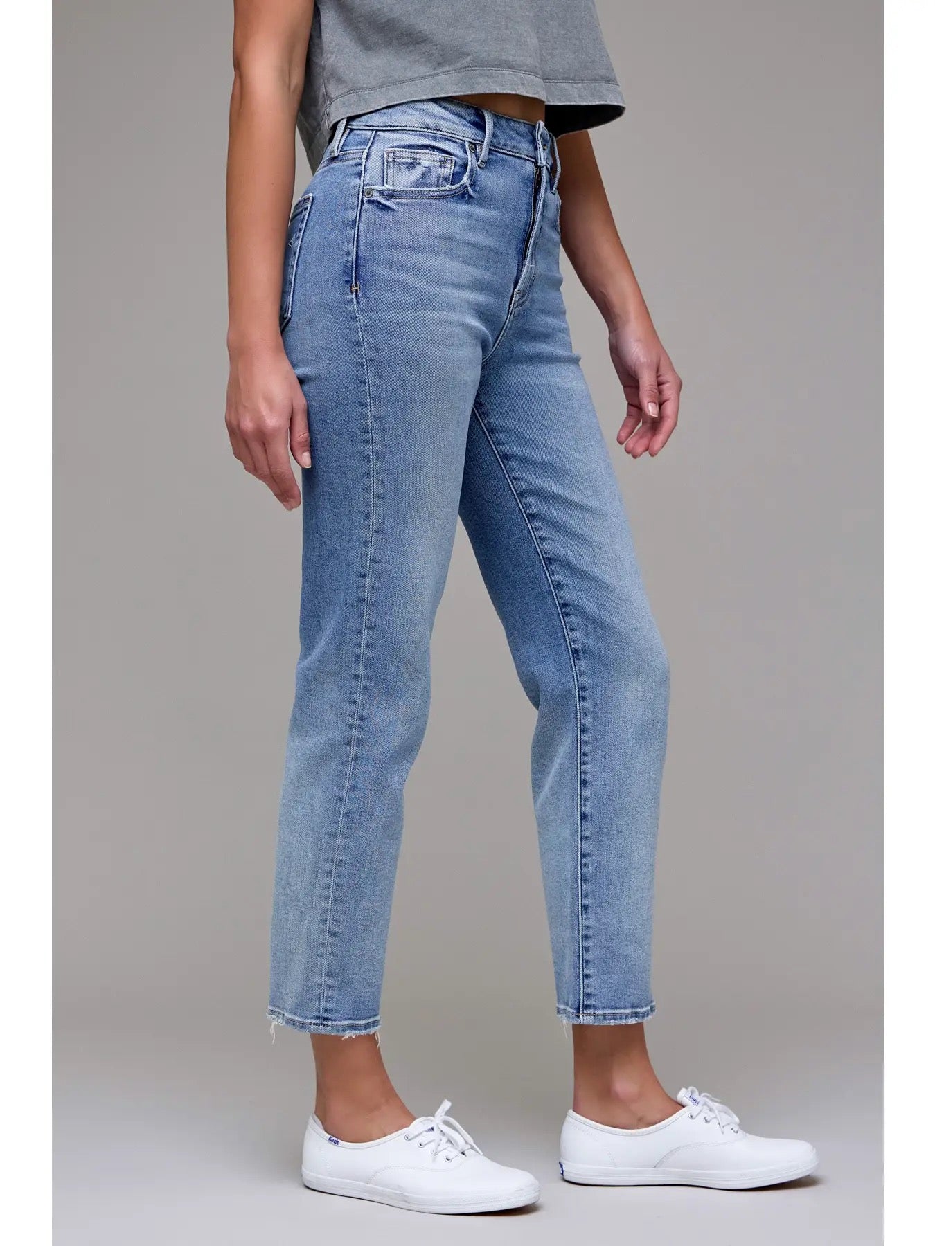 Hidden Medium Dark High Rise Classic Straight Jeans