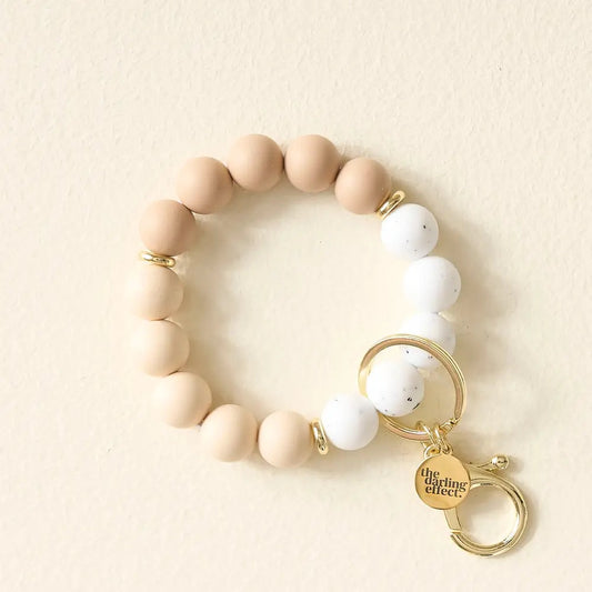 Hands-Free Keychain Wristlet - Oatmeal