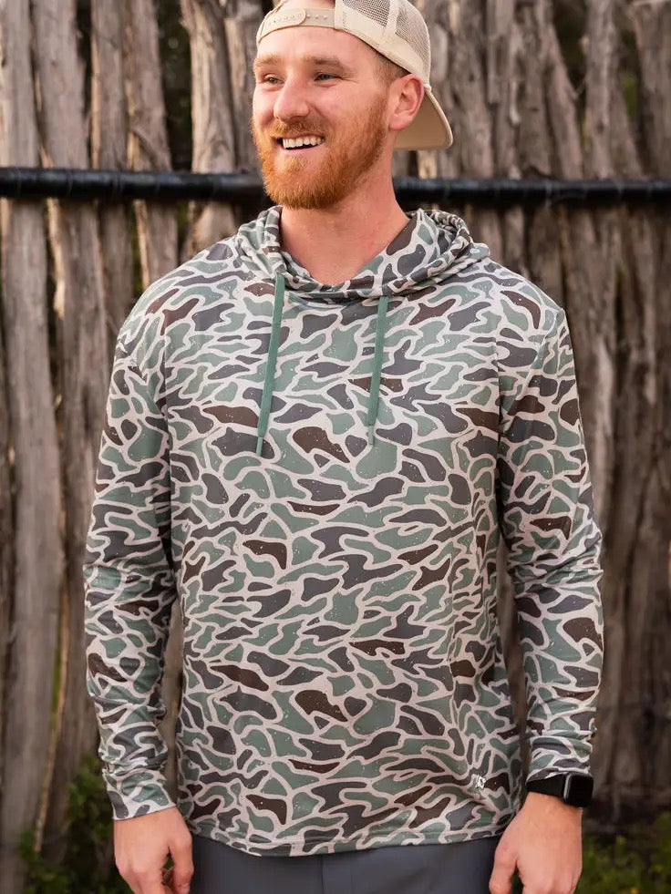 Burlebo Performance Hoodie-Retro Duck Camo