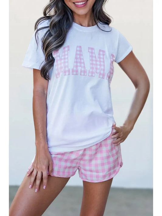 Mama Graphic Tee & Shorts Lounge Set