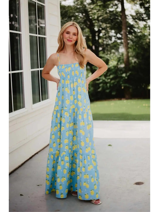 Lemon Summer Maxi Dress
