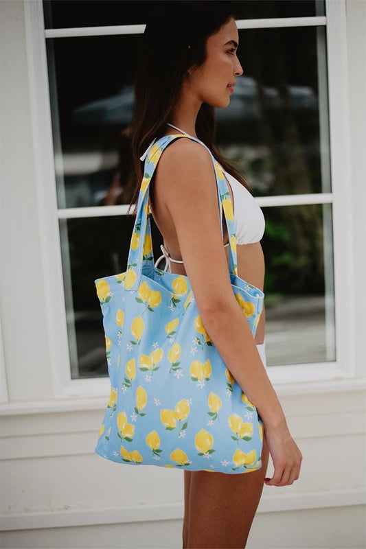 Zesty Lemon Slouchy Tote