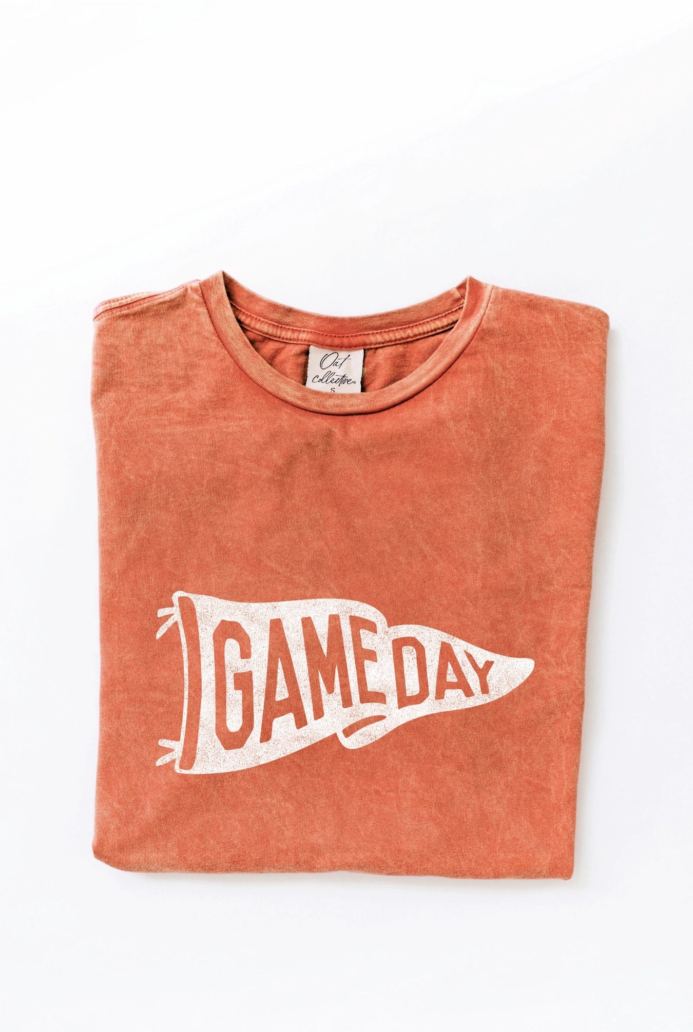 Orange Game Day Pennant Mineral Graphic Tee