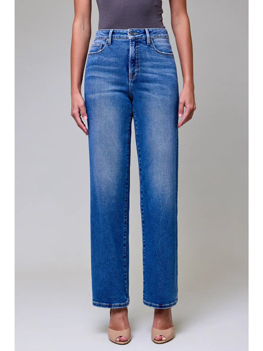 Hidden Medium Wash High Rise Classic Straight Jeans