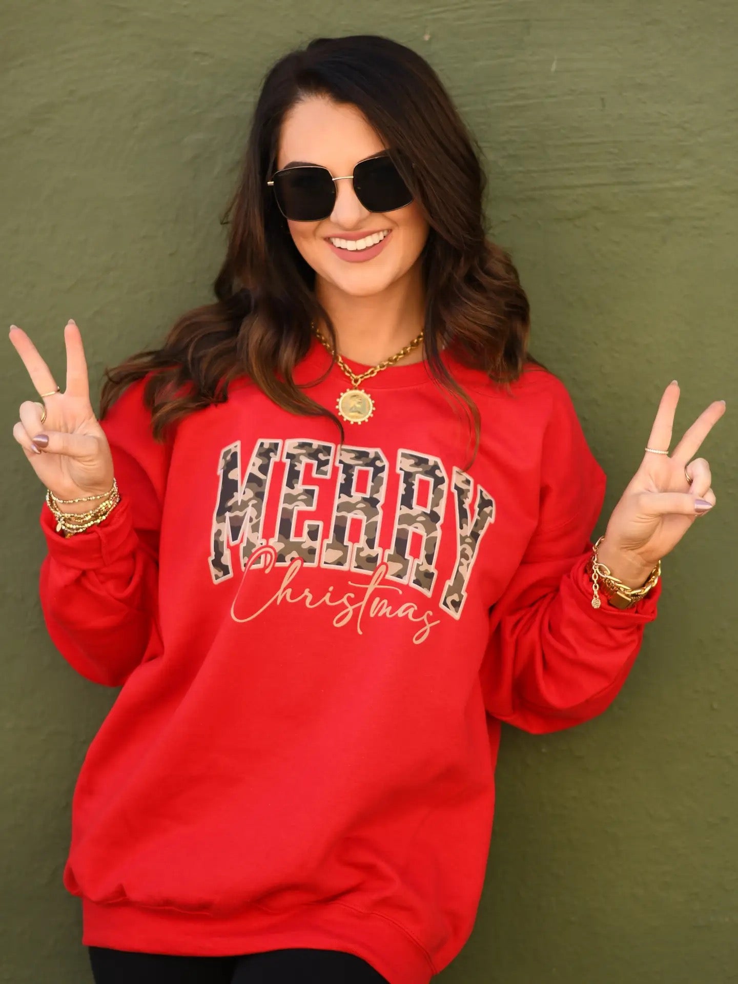 Red & Camo Merry Christmas Sweatshirt