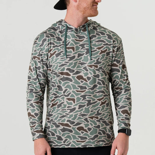 Burlebo Performance Hoodie-Retro Duck Camo
