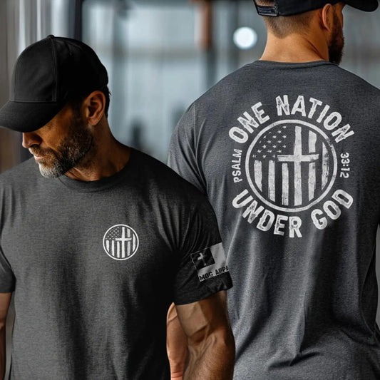 One Nation Under God Cross Graphic Tee