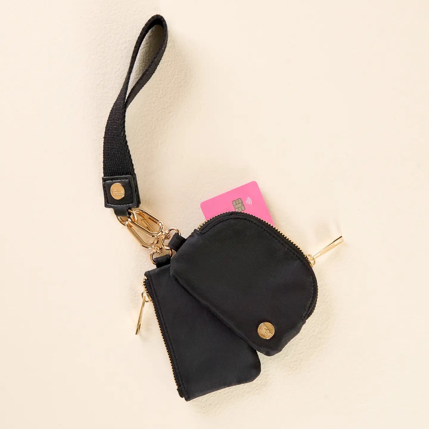 Black Dynamic Duo Wristlet