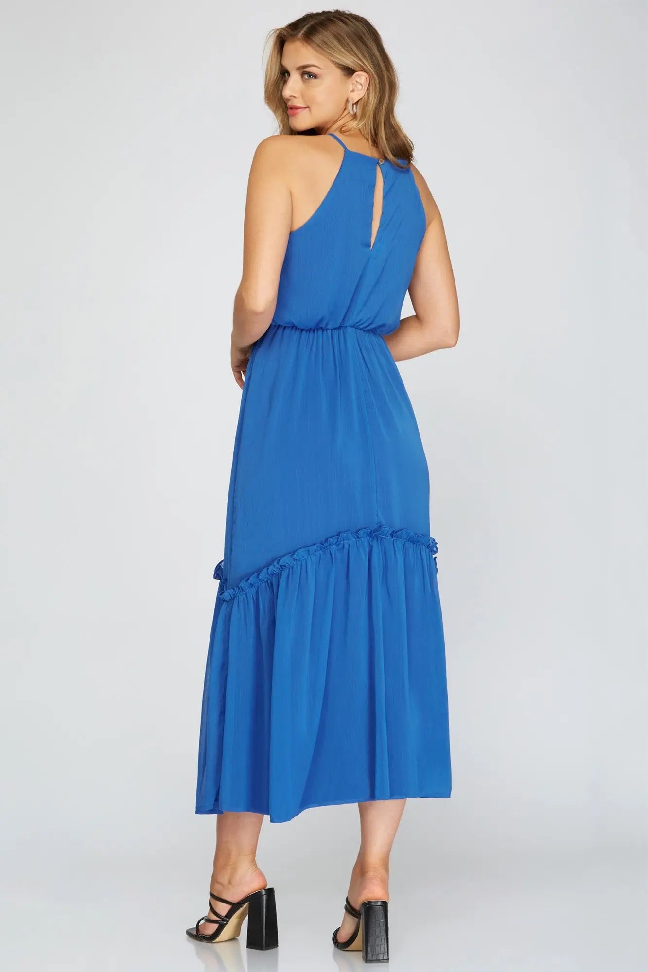 Royal Blue Woven Dress