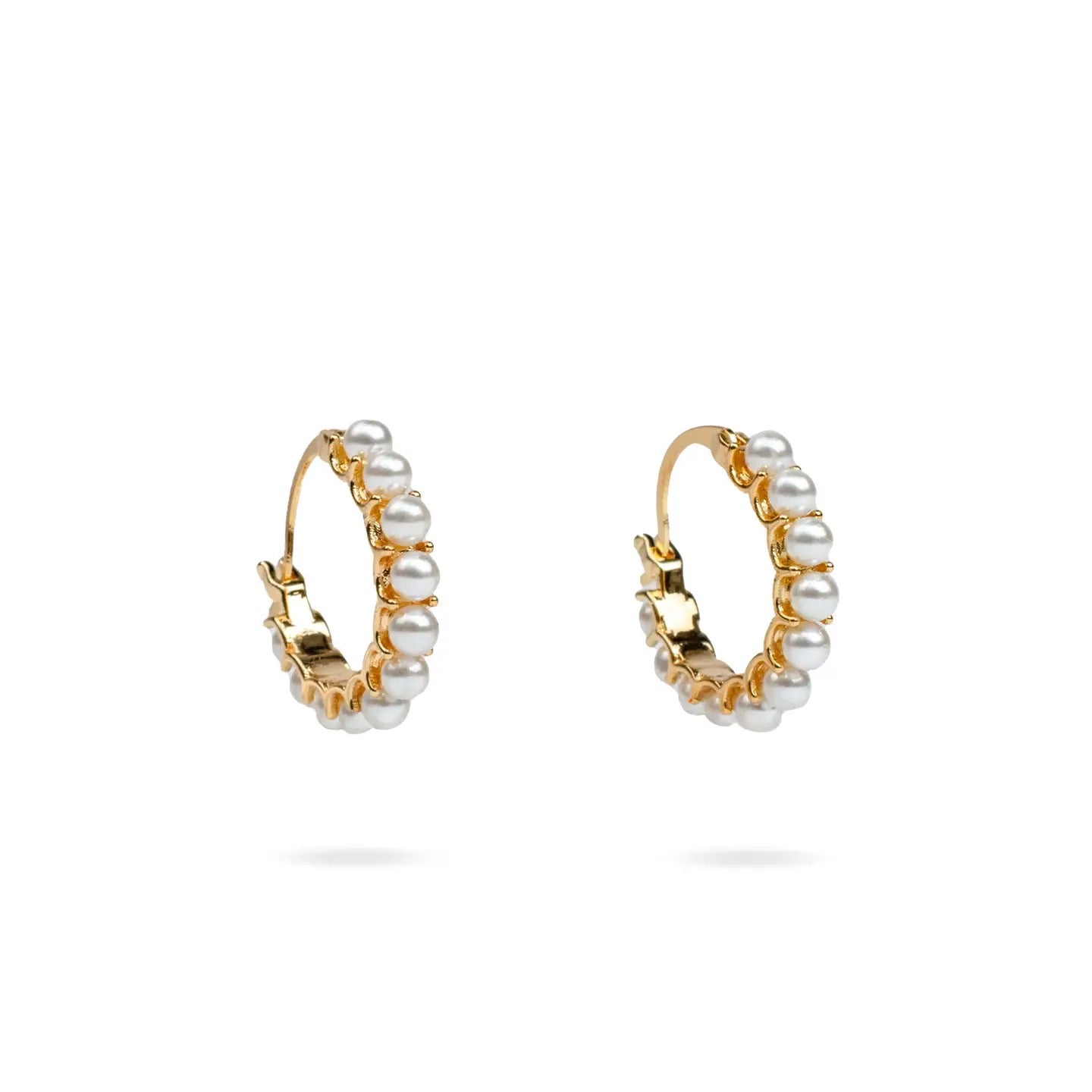 Pearl Hoop 1/2" Earrings
