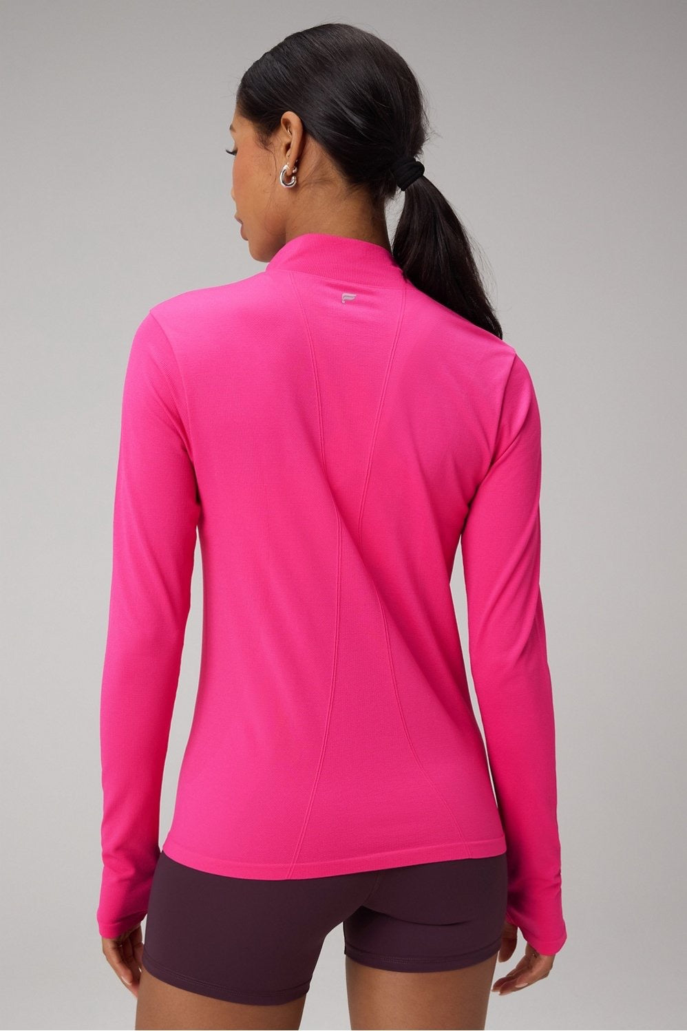 Fabletics Feather Tech Half-Zip Top-Pink Crush