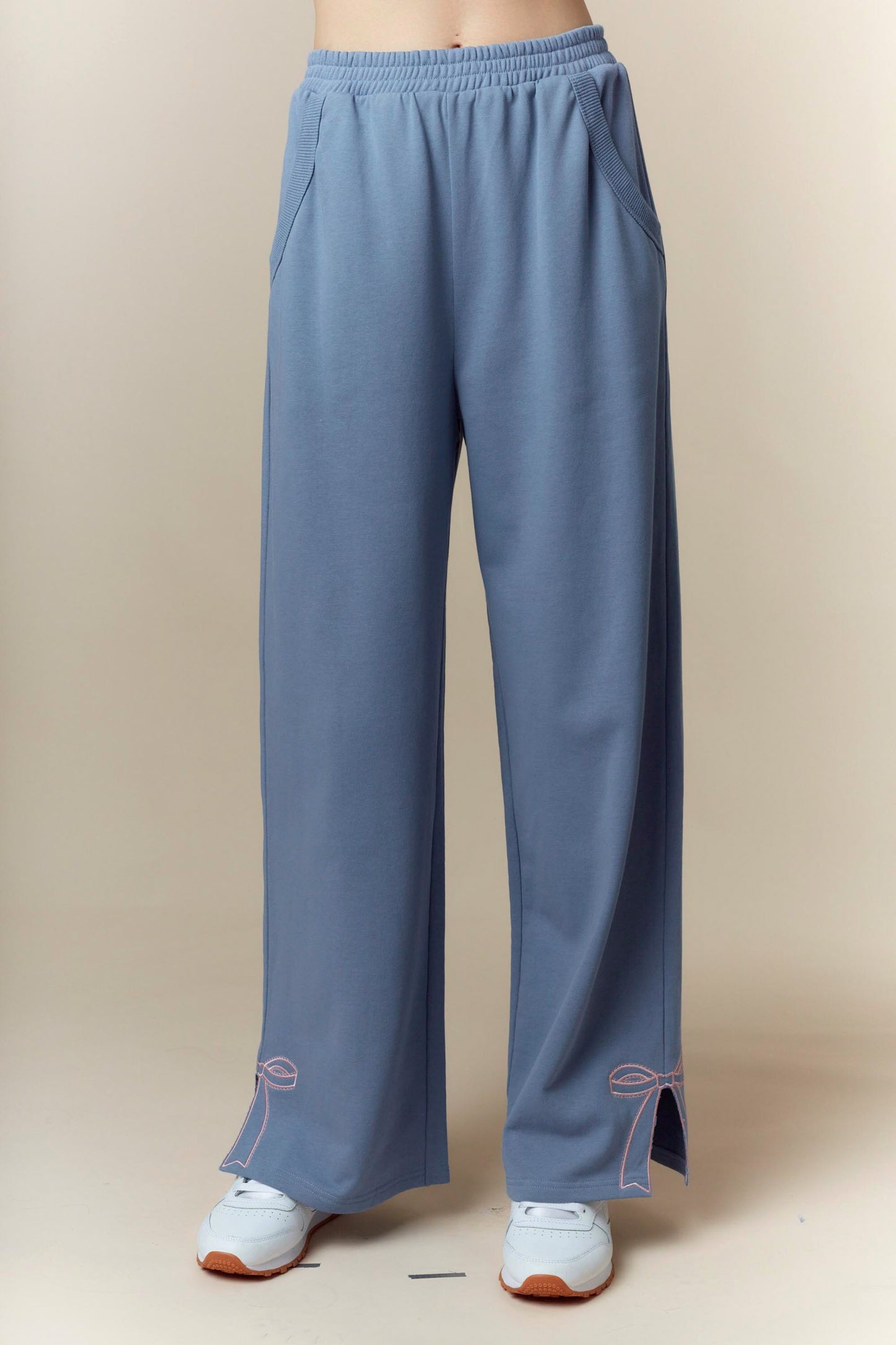 Side Slit Bow Detail Pants
