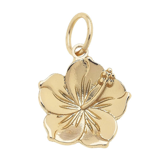 Gold Hibiscus Charm