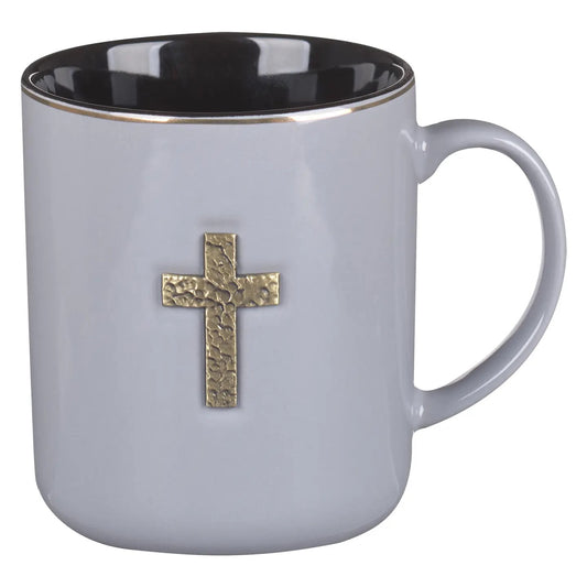 Metal Cross Mug Gray