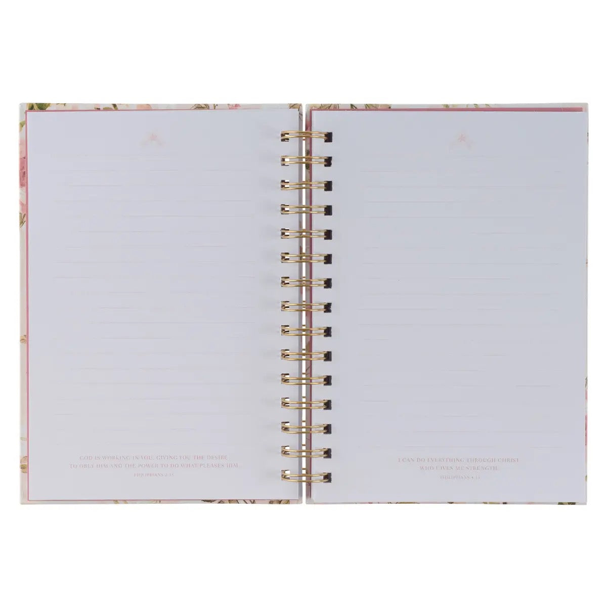 Pink Floral His Grace Spiral Journal