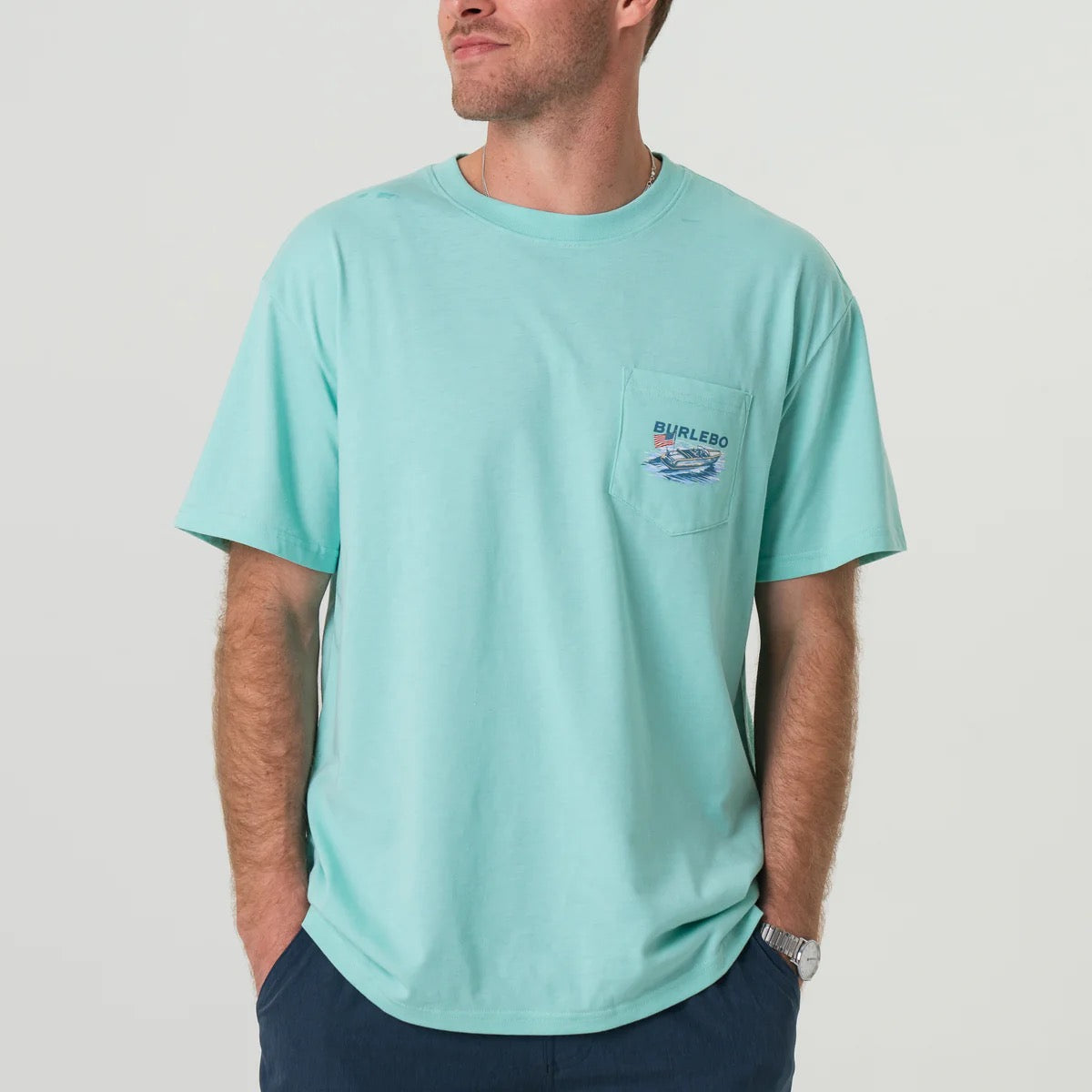 Burlebo Short Sleeve Pocket Tee - Lake Weekend