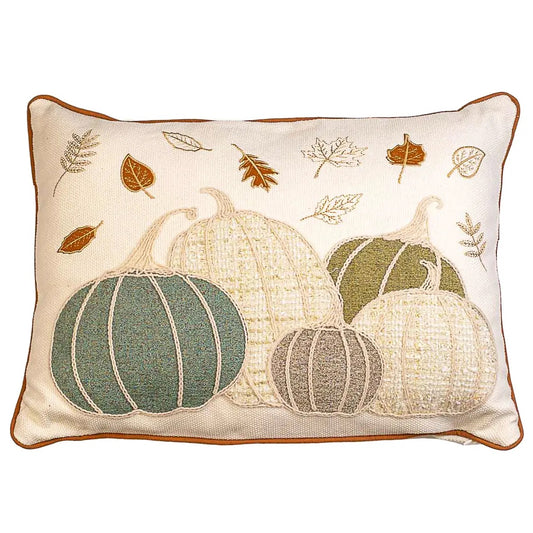 Brookshire Embroidered Pumpkin Lumbar Pillow