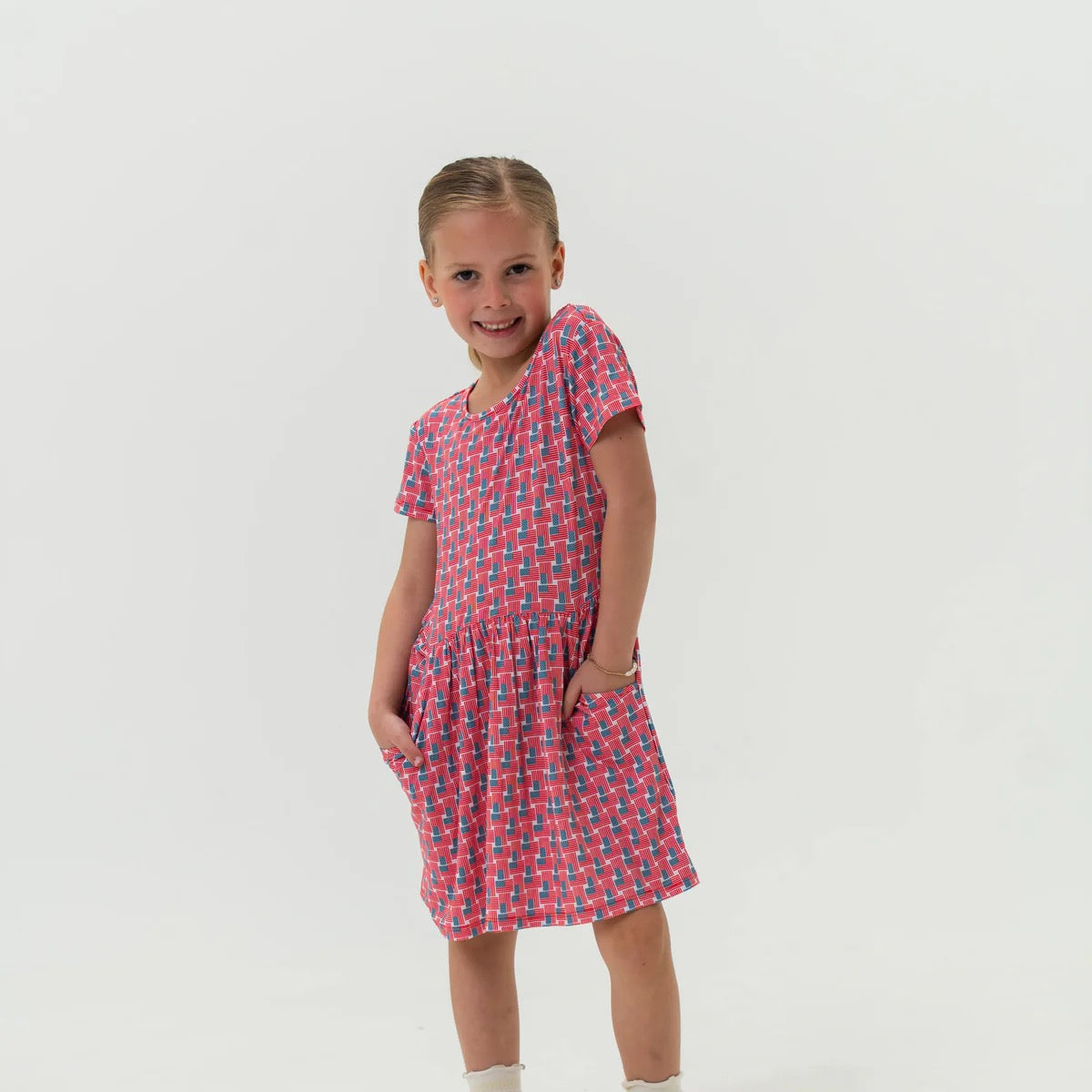 Burlebo Youth Moxie Dress - American Flags