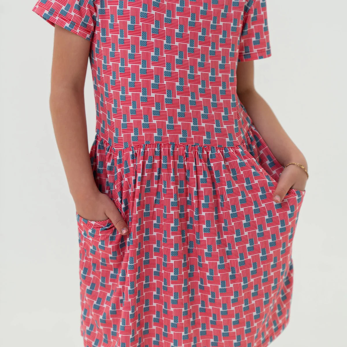 Burlebo Youth Moxie Dress - American Flags